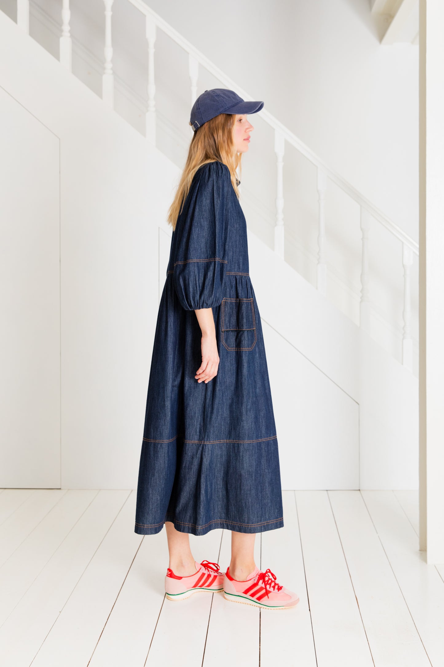 Adriane Dress  - Denim Dark Wash