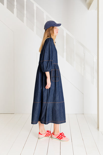 Adriane Dress  - Denim Dark Wash (WS)