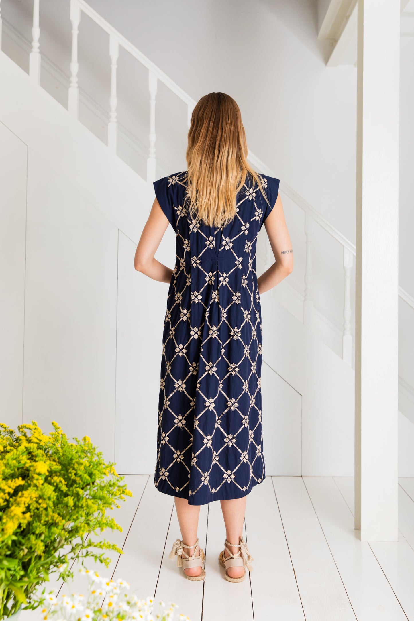 Dina Dress  - Navy (WS)