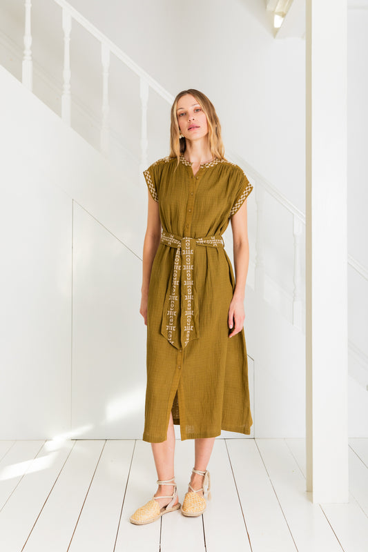 Eden Dress  - Olive (WS)