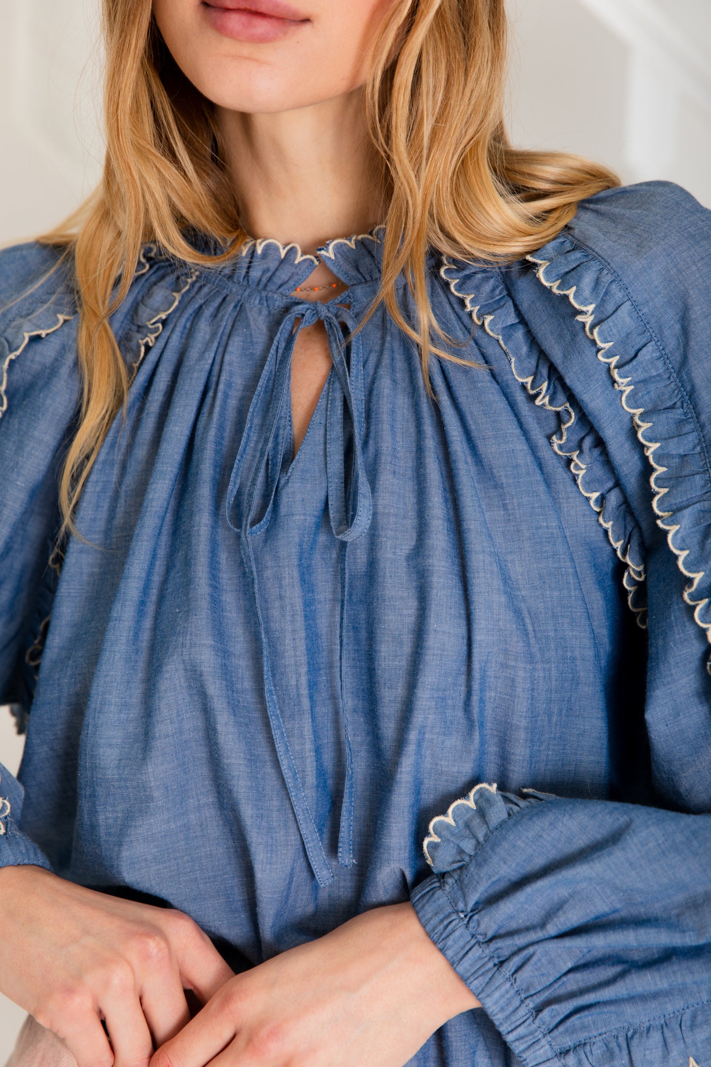 Fleur Top - Chambray