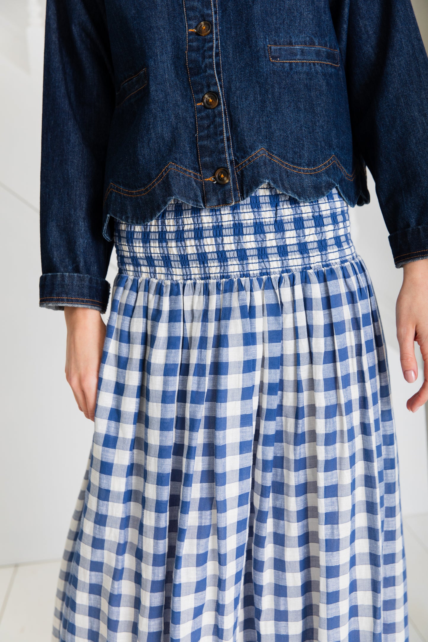 Pascal Skirt - Blue / White