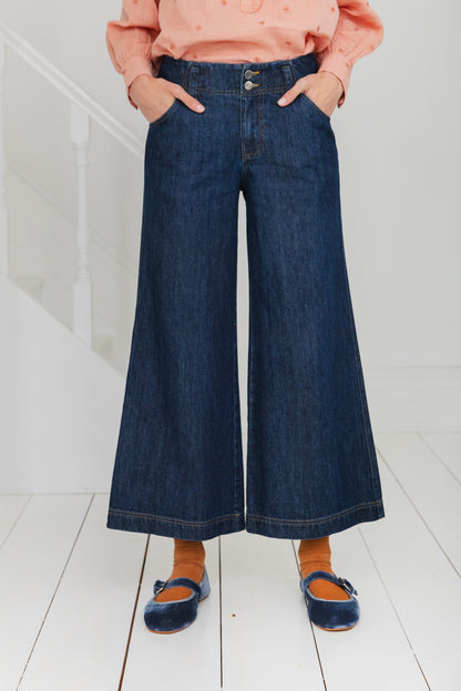 Bibi Cropped Jean - Dark Wash Denim