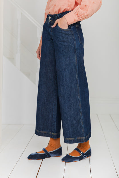 Bibi Cropped Jean - Dark Wash Denim