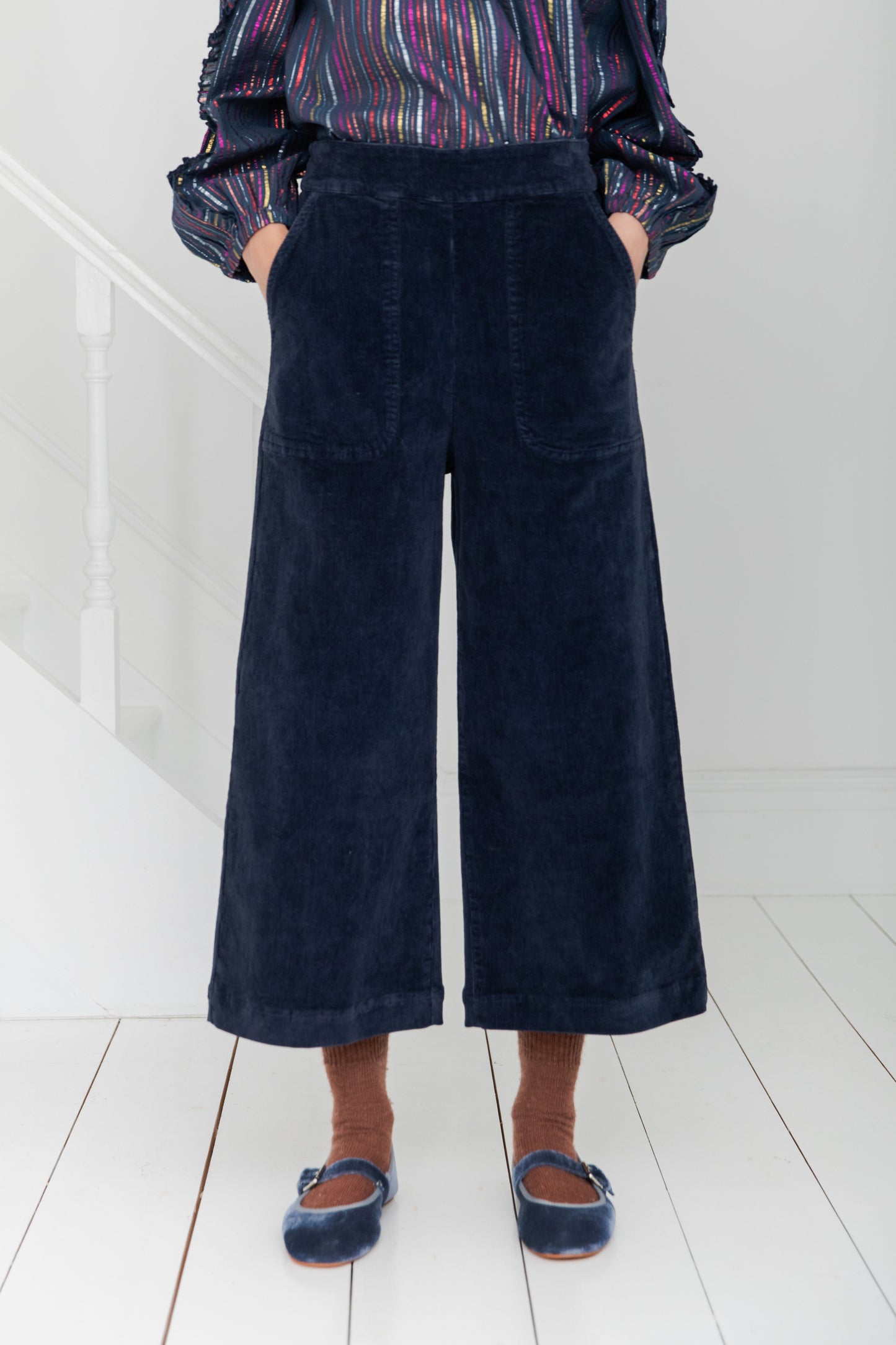 Bijou Wide Leg Trs  - Navy