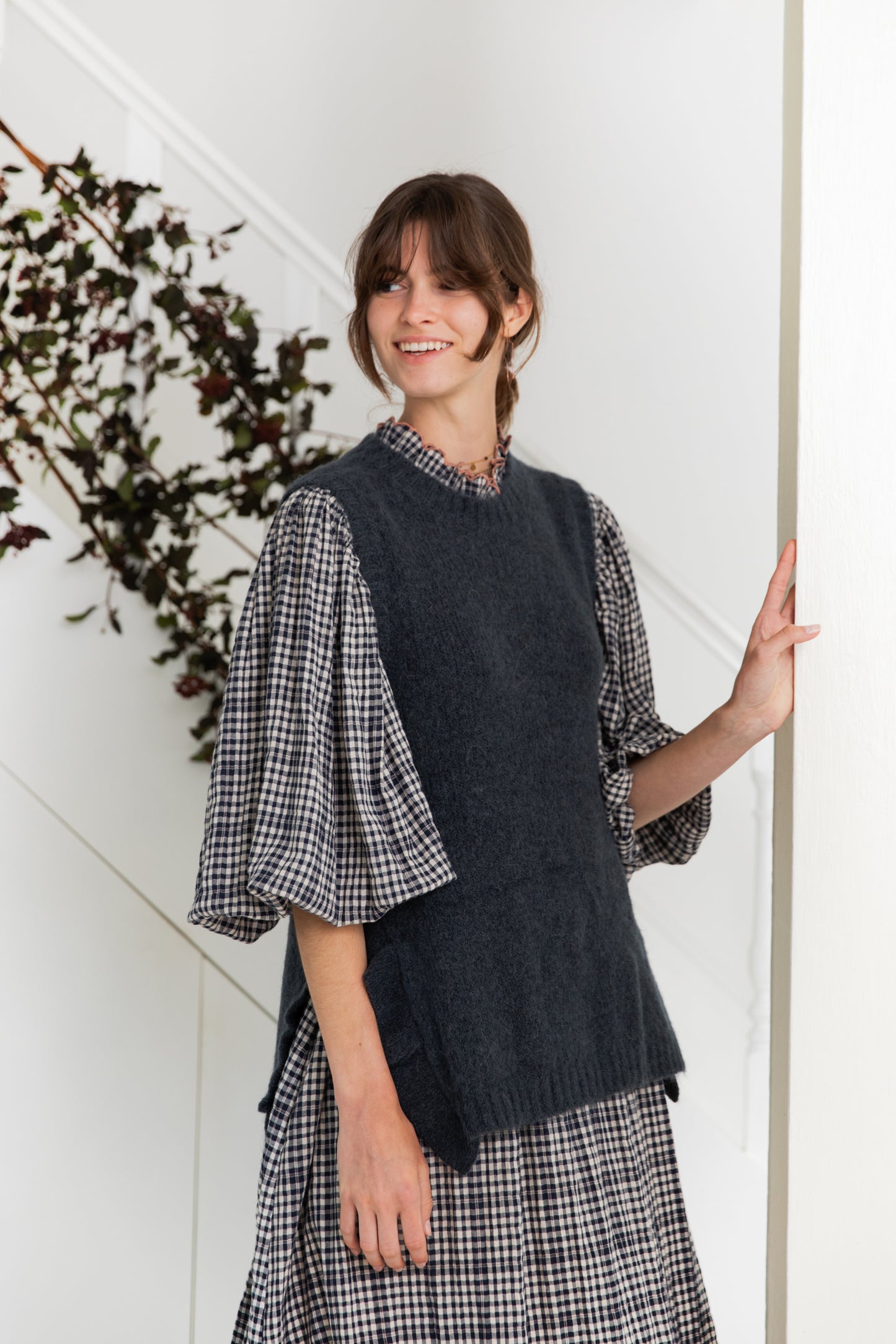 Camille Sweater Vest - Slate