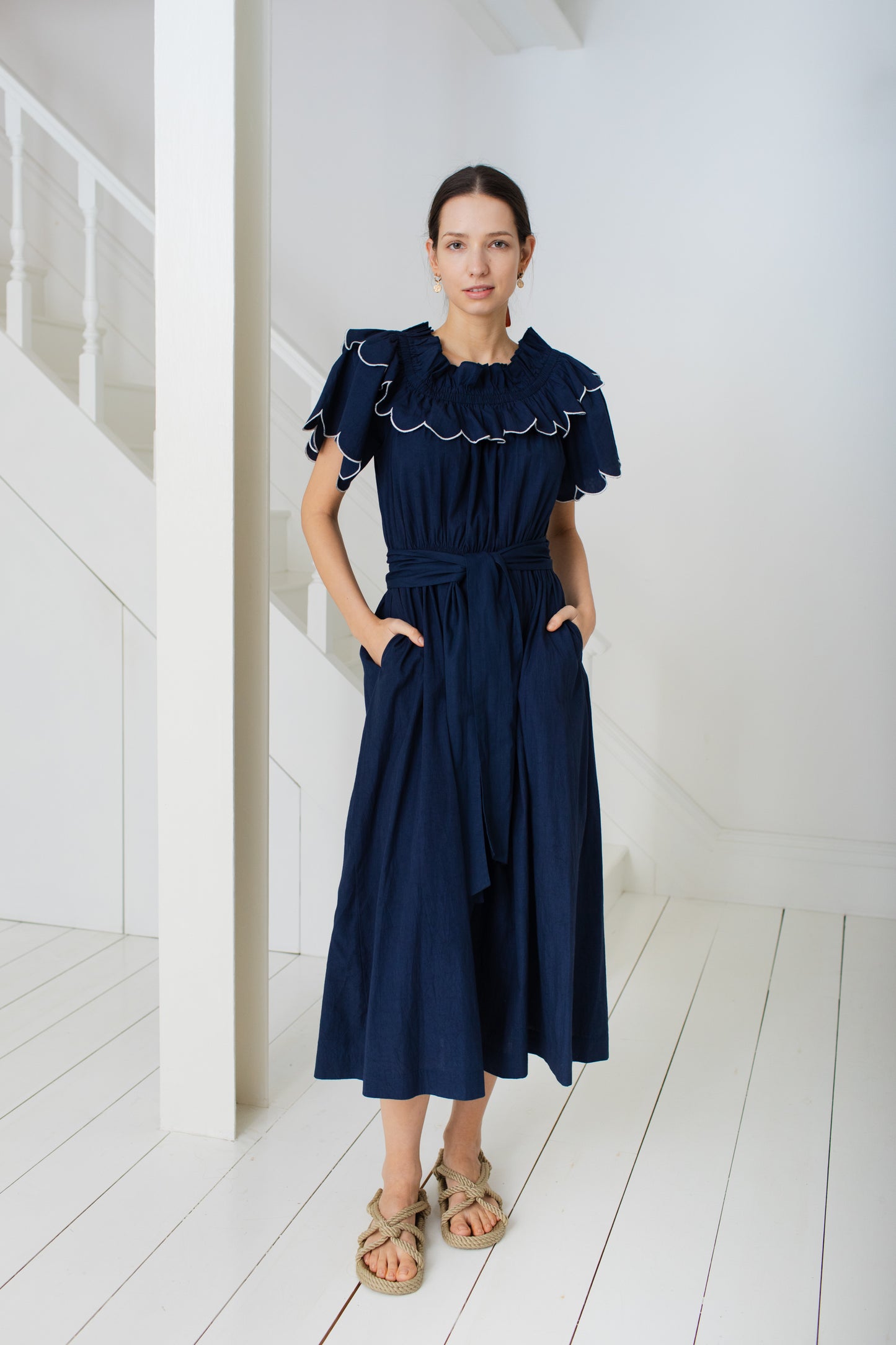 Maia Dress -Navy