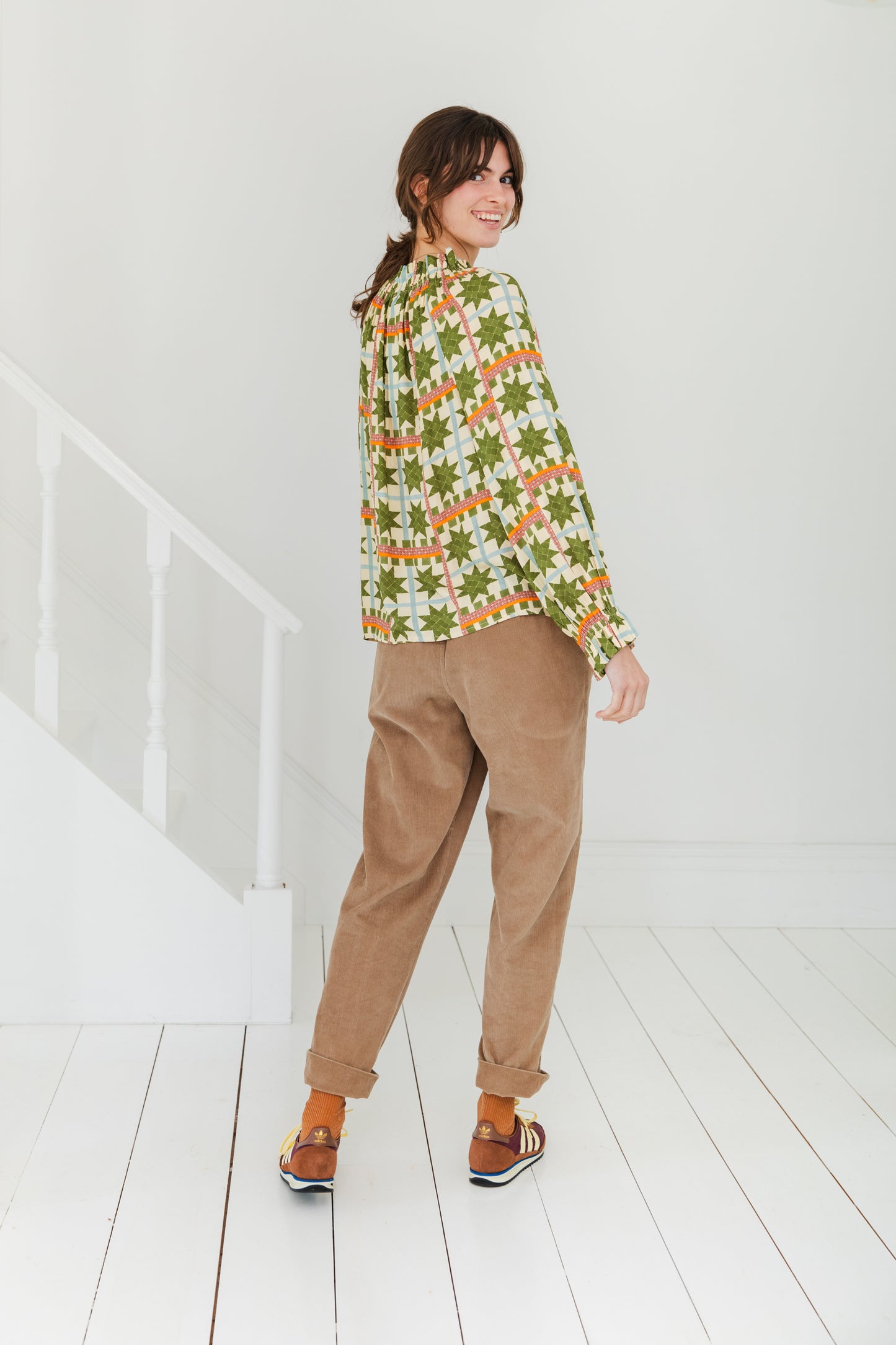 Margot Top - Olive Multi